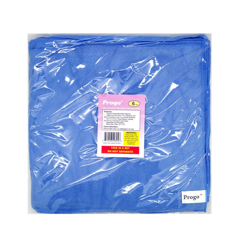 Progo Microfiber Cleaning Cloths for LCD/LED TV, Laptop Computer Screen, iPhone, iPad and More. (6 Pack) - Image 2